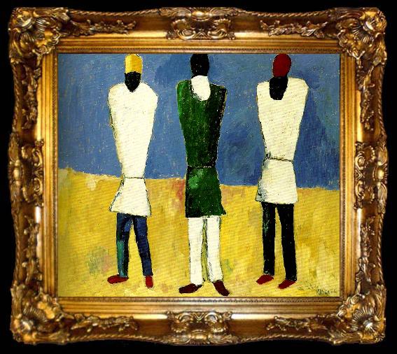 framed  Kazimir Malevich peasants, ta009-2